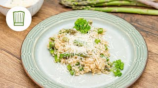 Schnelles Risotto mit grünem Spargel  Chefkoch [upl. by Damas64]