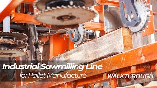 WoodMizer TVS HD Industrial Sawmilling Line for Pallet Manufacture  WoodMizer Europe [upl. by Laud540]