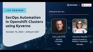 SecOps Automation in Openshift Clusters using Kyverno [upl. by Ahkeber]