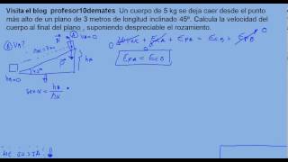 Energía y trabajo 29 conservación energía ejercicio 03 [upl. by Mcdade]