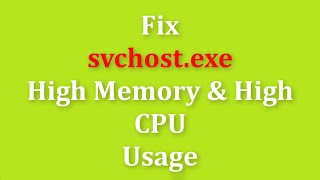 How To Fix Svchostexe High Memory amp High CPU Usage On Windows 10  11 [upl. by Laws]