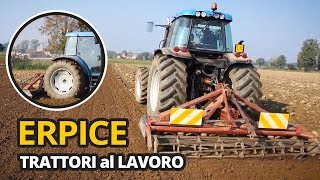 Grande trattore Landini al lavoro con erpice Moreni [upl. by Epner]