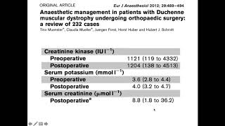 Anestesia para Paciente com Distrofia Muscular de Duchenne [upl. by Enelyt]