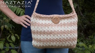 HOW to CROCHET SWEET SIMPLE HANDBAG  Purse Bolsa Bag DIY Tutorial from Naztazia [upl. by Rihana]