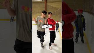 SO BREMST MAN BEIM EISLAUFEN⛸️🏒Wer muss umbedingt bremsen lernen😂 kaishorts eislaufen [upl. by Michelina]