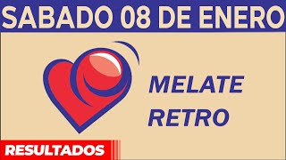 Sorteo Melate Retro del Sábado 8 de Enero del 2022 [upl. by Goodhen]