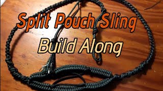 Split Pouch 4strand Braid Paracord Sling Tutorial [upl. by Estas]