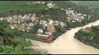 Sangam of river Alaknanda and Bhagirathi at Devprayag [upl. by Nolita]