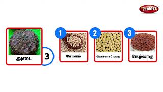 உணவுப் பொருட்களுக்கு அவற்றிற்குரிய தானியத்தின் சரியான எண்ணை நிரப்புக  Learn Basic Tamil words [upl. by Kennet]