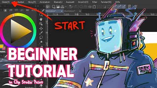 BEGINNER TUTORIAL in Clip Studio Paint  Anfänger  Deutsch [upl. by Shirlie]