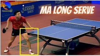 Ma Longs serve secret  How to weight transfer in table tennis [upl. by Enilraep33]