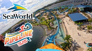 Pipeline The Surf Coaster onride POV  SeaWorld Orlando [upl. by Publia70]