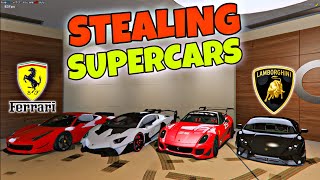 Stealing LAMBORGHINI and FERRARI Supercars from secret Island in GTA 5 [upl. by Myk]