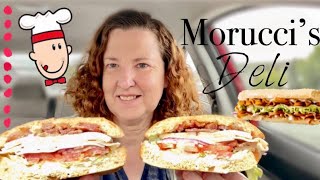 Mukbang  Moruccis Deli  Turkey Cheese amp Bacon Sandwich [upl. by Kihtrak]