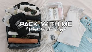 Minimalist PACK WITH ME Personal Item Only ✈️  Travel Essentials  Packing Tips [upl. by Rogovy107]