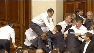 Ukraine nouvelles bagarres au parlement [upl. by Noved1]