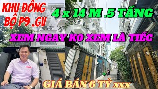 Bán nhà Gò Vấp nhà khu đồng bộ phân lô nhà 5 tầng hẻm 5 m giá cả cực tốt nhà gần đường gần chợ [upl. by Eciuqram]