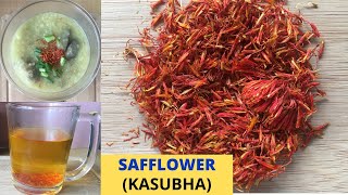 SAFFLOWER –Carthamus tinctorius  HEALTH BENEFITS OF SAFFLOWER OR KASUBHA Tagalog  Safflower tea [upl. by Maon542]