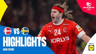 LAST SECOND DRAMA 🤯😵‍💫  Denmark vs Sweden  Highlights  Mens EHF EURO 2024 [upl. by Aerised]