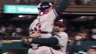 1991 NLCS Gm7 Braves advance on Smoltzs shutout [upl. by Nyrok]