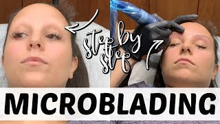 NEW MICROBLADING  SHADING MY EYEBROWS the WHOLE process [upl. by Jyoti]