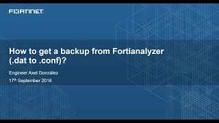 How to get a backup from Fortianalyzer dat to conf [upl. by Idnerb427]