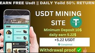 New USDT Site 2024  Best Usdt Investment Website  New Usdt Mining Site  New Usdt Earning Website [upl. by Ainotahs]