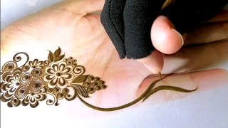 KhaleejiKhafif henna design  Khaleeji mehndi design for full hand  Stylish Khaleeji mehndi [upl. by Soiritos]