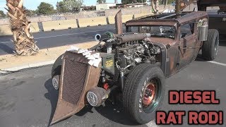 Crazy Diesel Rat Rod  Coolest Cars of SEMA 17 [upl. by Aiva]