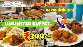 Omg😳UNLIMITED Buffet Under ₹400🔥Cheapest Buffet In Kolkata  বুফেতে চিংড়িচিকেন Fish আনলিমিটেড [upl. by Pejsach]