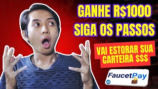 GANHE R1000 NA FAUCETPAY OU CARTEIRA CRYPTO BITCOIN GRÁTIS bitcoin crypto faucetpay [upl. by Lemire]