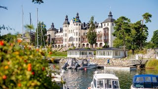 El Grand Hotel Saltsjöbaden está en las afueras de Estocolmoa 15 minuto de la ciudad de Estocolmo [upl. by Atterys994]