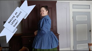 1830s Mini Dress Making a Romantic Era Short Gown [upl. by Yotal]