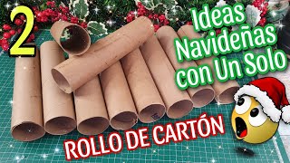 2 Sorprendentes Ideas Navideñas con Un Solo ROLLO DE CARTÓN No podrás Creer lo bello que es 🤩 [upl. by Ohl]