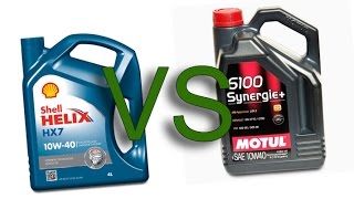 Shell Helix HX7 10w40 vs Motul 6100 Synergie 10w40 test [upl. by Monreal]