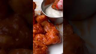 Spicy Vegan Buffalo Wings 🔥 plantbased vegan veganized food foodie buffalowings hotwings [upl. by Vivle675]