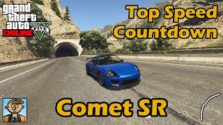 Fastest Sports Cars Comet SR  GTA 5 Best Fully Upgraded Cars Top Speed Countdown [upl. by Alburg]