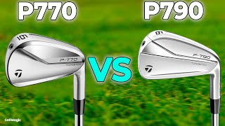 NEW TAYLORMADE P790 2021 VS TAYLORMADE P770 IRONS [upl. by Emmery]