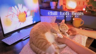 3HR Chill Lofi Beats for Study  Work  Craft  Relax 🎶 Focus with Me amp My Cats💛 [upl. by Gemoets]