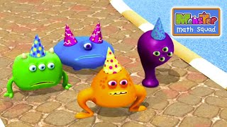 Monsters  Woofie Goes Walkies  Math Cartoons for Children  HD  Learn Math With Monsters [upl. by Eniamirt]