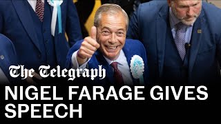 In full Nigel Farage heckled in speech as new MP of Clacton [upl. by Telracs]