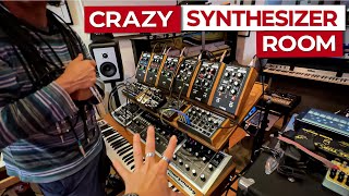 A Marinellis CRAZY Synthesizer Room [upl. by Nylkaj]