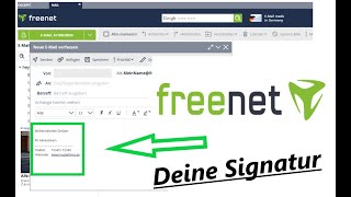 Signatur bei freenet mail erstellen  anhängen [upl. by Aihsram]