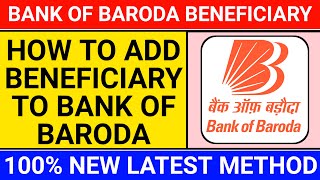 bank of baroda beneficiary add kaise kare  how to add beneficiary in bob internet banking [upl. by Dikmen]