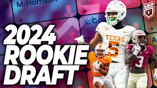 UPDATED 2024 Dynasty Rookie Mock Draft This Is INSANE  Dynasty Fantasy Football 2024 [upl. by Arehs864]