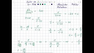 Mathe2 Aufgabe11 Implizites Euler Verfahren seperable DGL [upl. by Sidran]