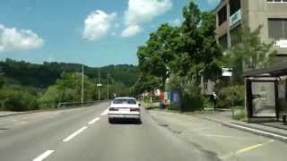 From Dietikon to Würenlos Switzerland Driving Video 062013 FullHD [upl. by Ynolem]