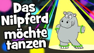 ♪ ♪ Kinderlied Tiere  Das Nilpferd möchte tanzen  Hurra Kinderlieder  Bewegungslied zum Mitmachen [upl. by Airyt]