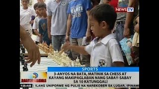 BT 3anyos na bata matinik sa chess at kayang makipaglaban nang sabaysabay sa 10 katunggali [upl. by Moureaux332]