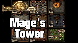 Dungeon Alchemist  Mages Tower  TTRPG Battle Map amp Encounters  CMDRAconite [upl. by Eixela]